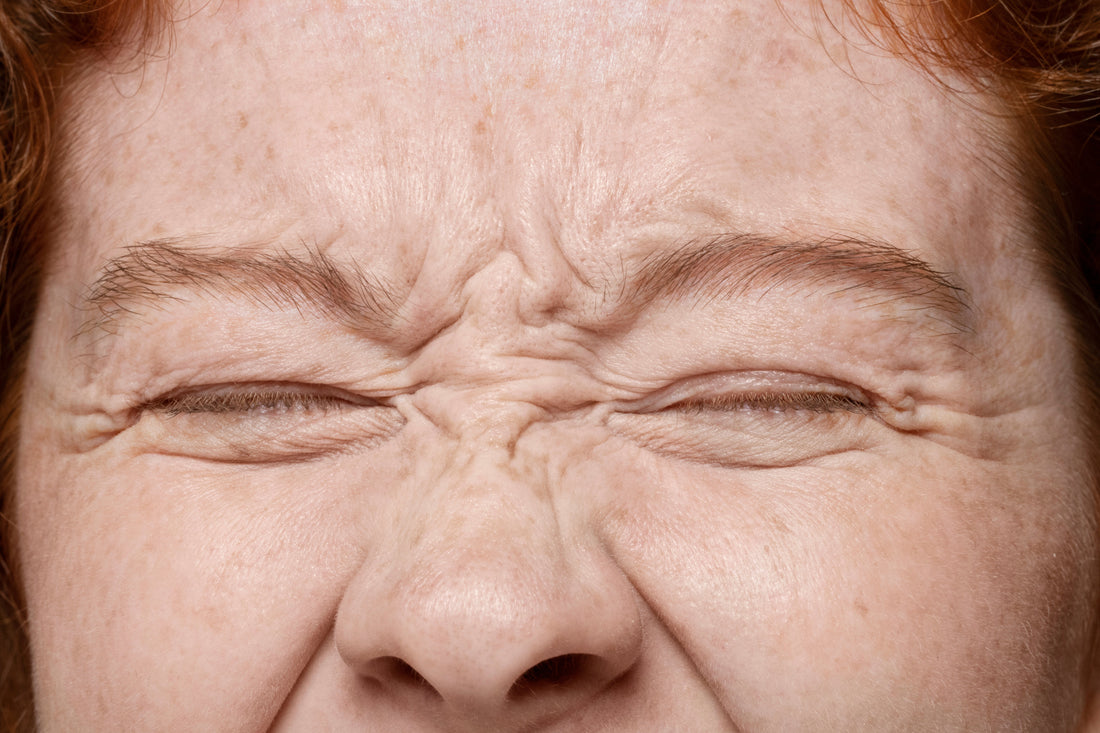 Mature skin with fine lines and wrinkles